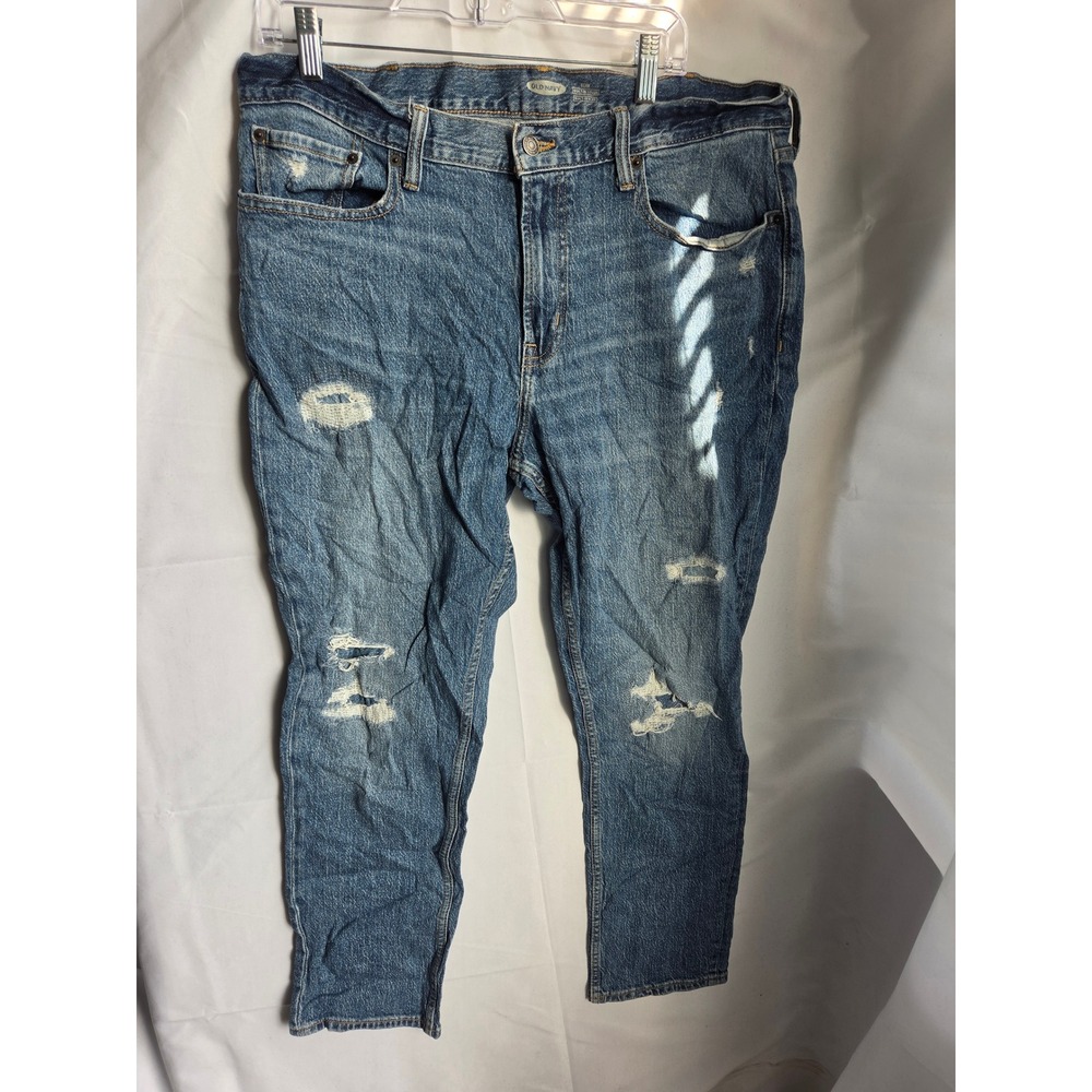 Old Navy Slim Jeans Mens Blue Medium Wash Slim Mid Tapered